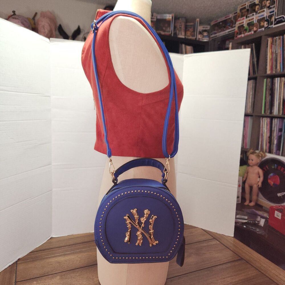 New York Yankee Blue Handbag W/Adjustable Shoulder Strap
